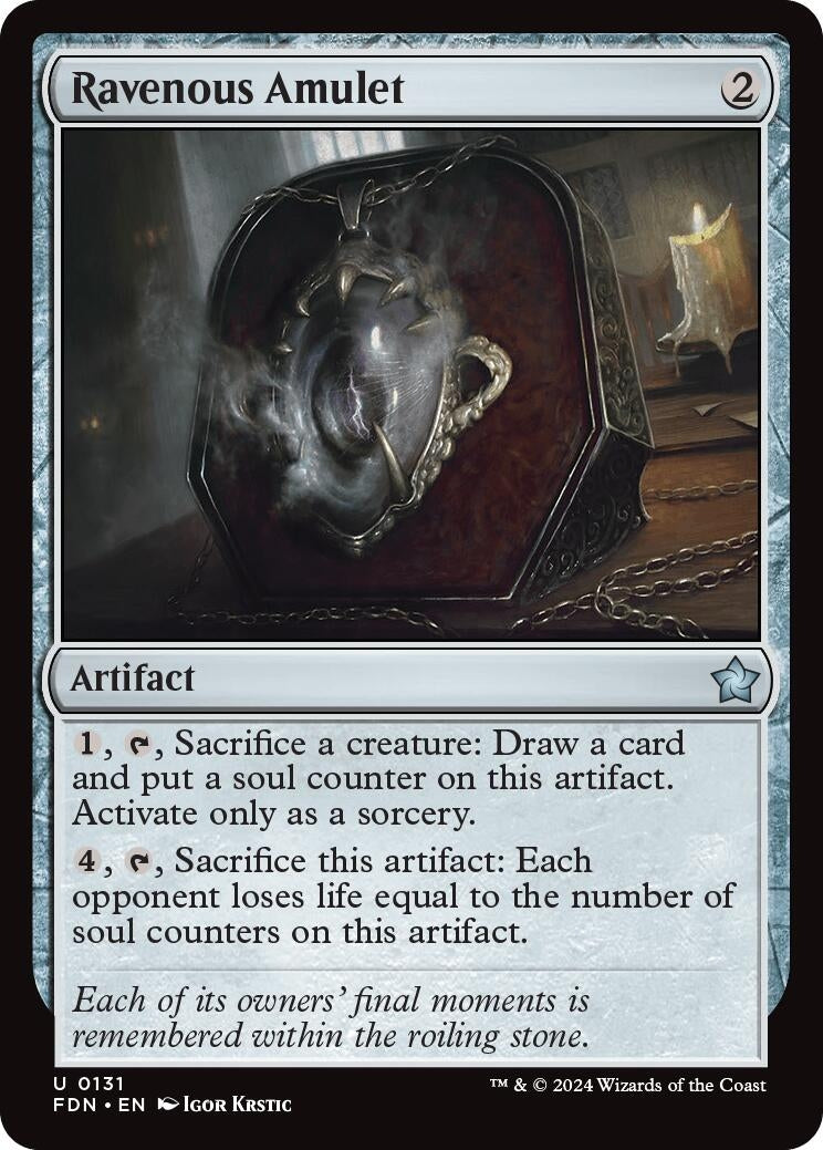 Image for Ravenous Amulet (131) (Foundations) - Magic: The Gathering