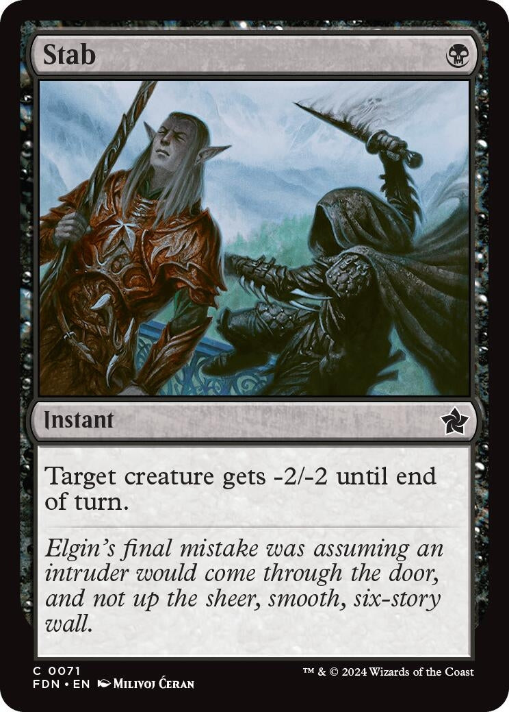 Image for Stab (71) (Foundations) - Magic: The Gathering