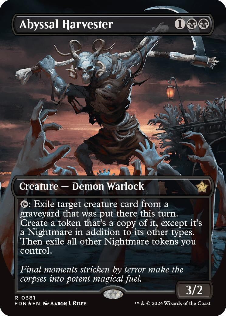 Abyssal Harvester (Borderless) (Mana Foil) (381) (Foundations)