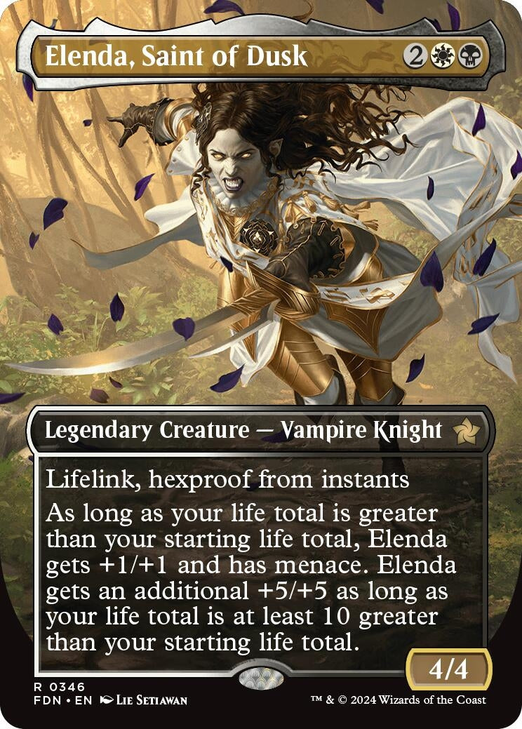 Elenda, Saint of Dusk (Borderless) (346) (Foundations)
