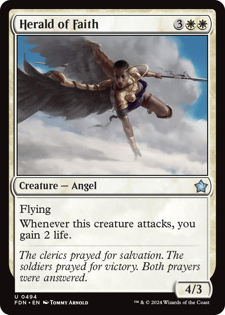 Image for Herald of Faith (494) (Foundations) - Magic: The Gathering