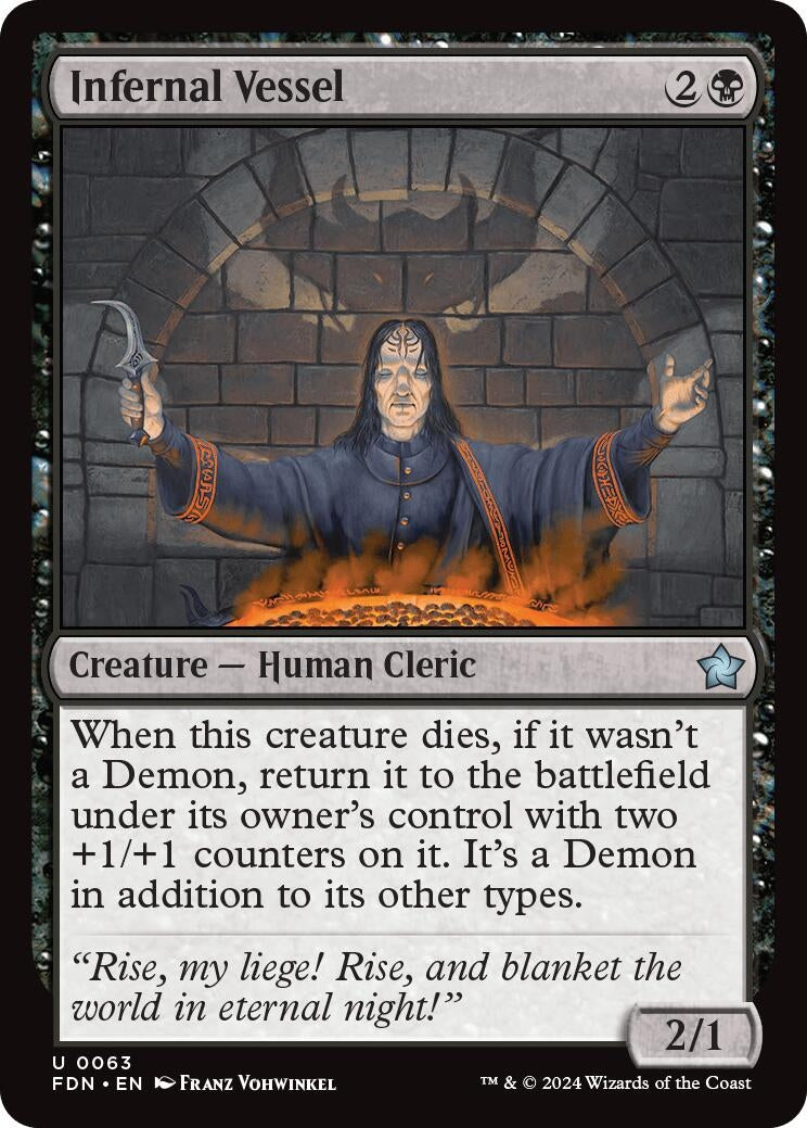 Image for Infernal Vessel (63) (Foundations) - Magic: The Gathering