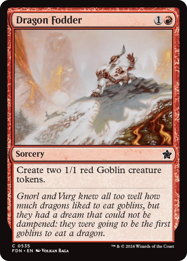 Image for Dragon Fodder (535) (Foundations) - Magic: The Gathering