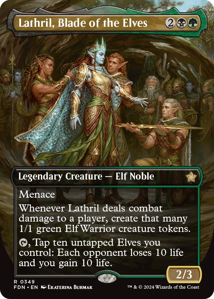 Image for Lathril, Blade of the Elves (Borderless) (349) (Foundations) - Magic: The Gathering