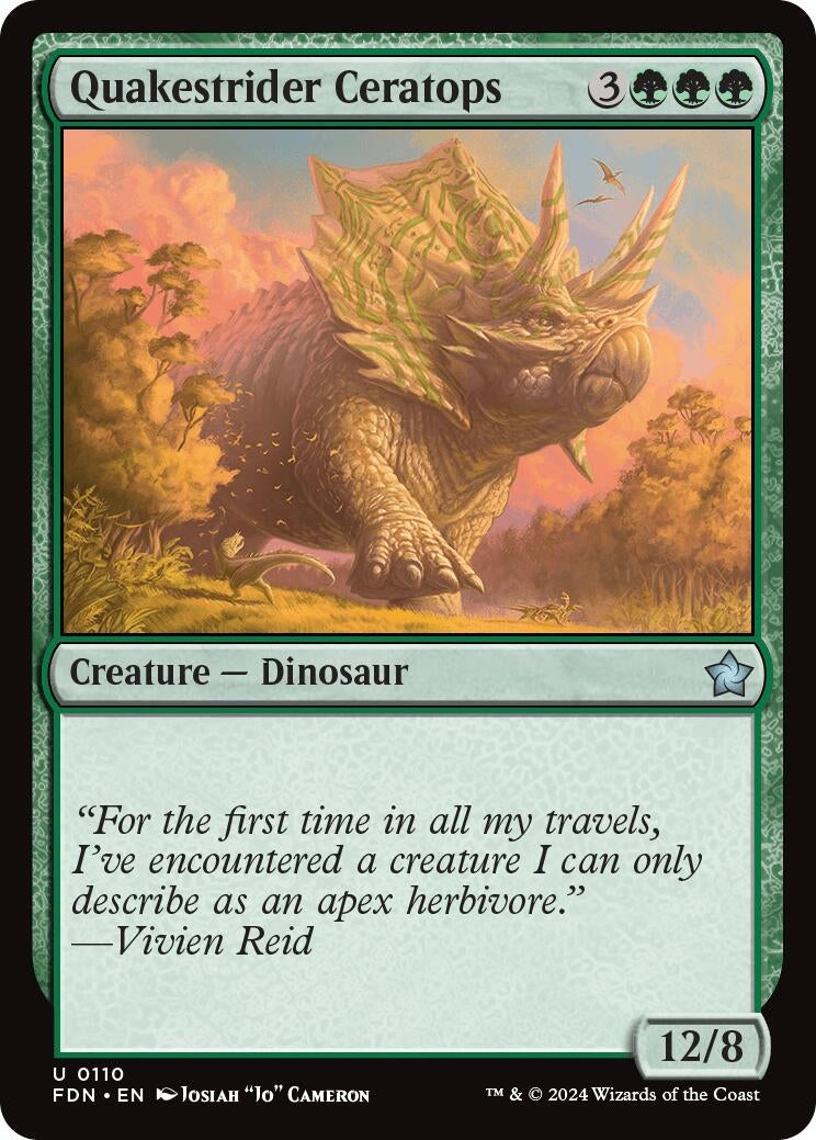 Image for Quakestrider Ceratops (110) (Foundations) - Magic: The Gathering