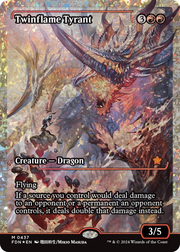 Twinflame Tyrant (Showcase) (Fracture Foil) (437) (Foundations)