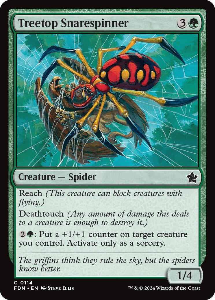 Image for Treetop Snarespinner (114) (Foundations) - Magic: The Gathering