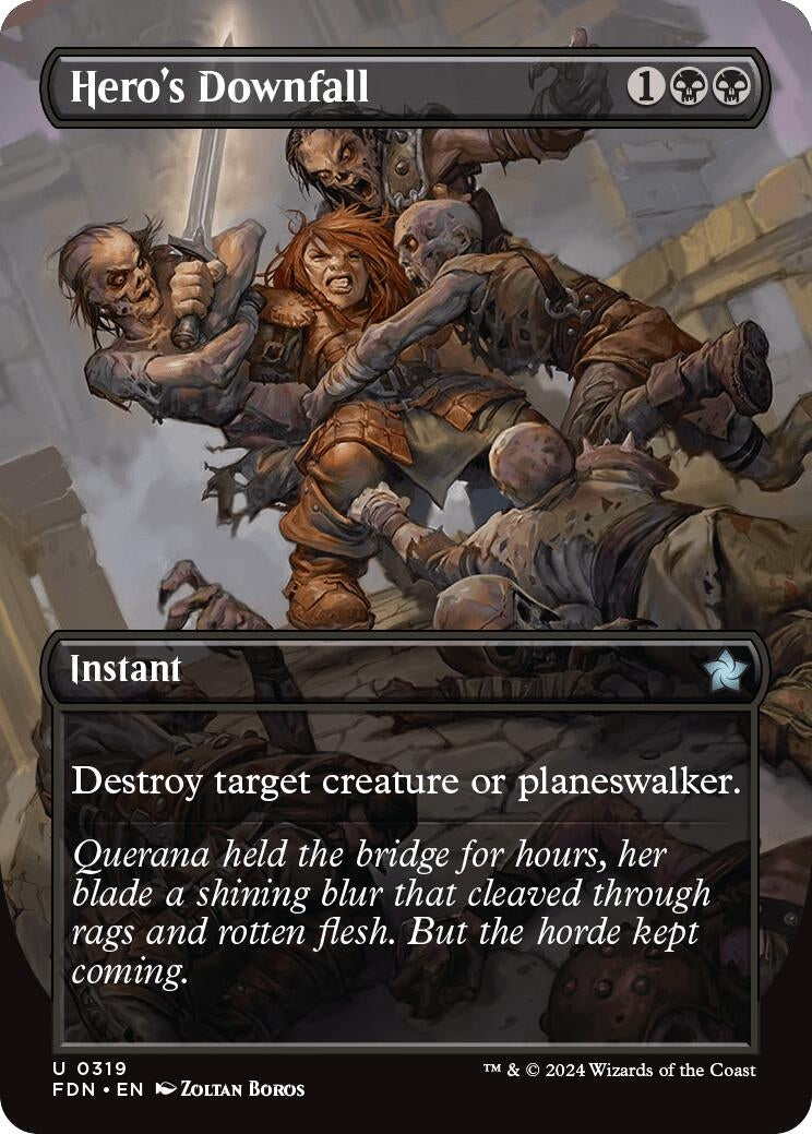 Hero's Downfall (Borderless) (319) (Foundations)