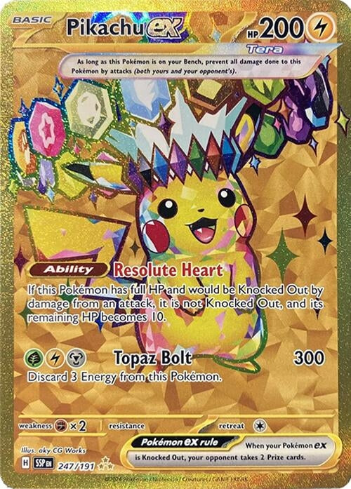 Pikachu ex (247/191) (SV08: Surging Sparks)