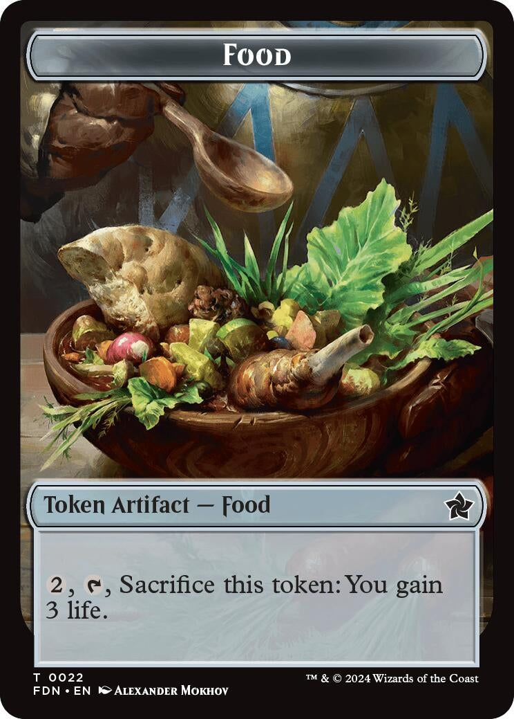 Food // Treasure Double-Sided Token (22 // 23) (Foundations)