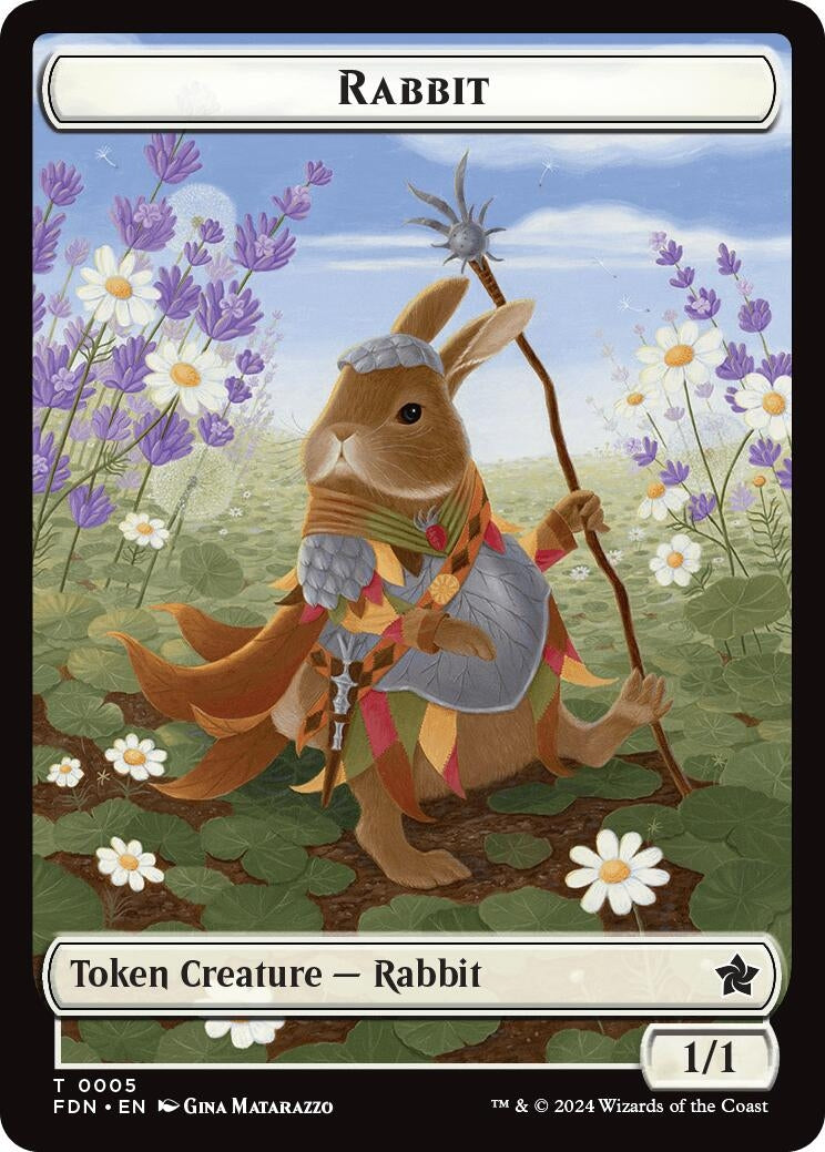 Image for Rabbit // Soldier Double-Sided Token (5 // 6) (Foundations) - Magic: The Gathering