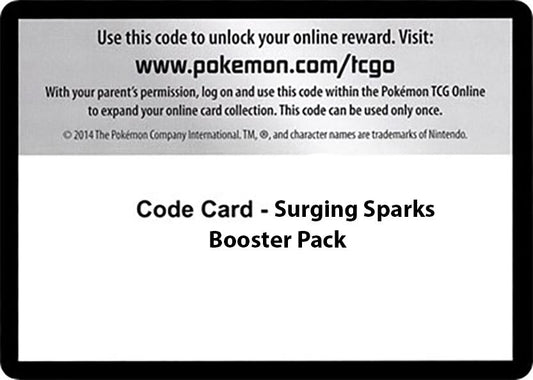 Code Card - Surging Sparks Booster Pack (SV08: Surging Sparks)