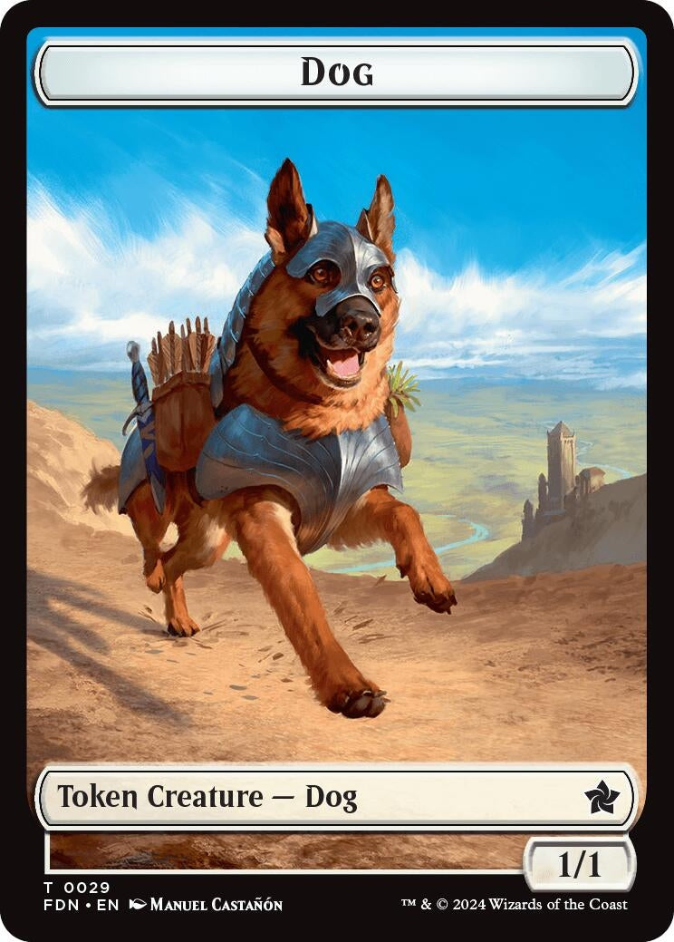 Dog // Beast (0033) Double-Sided Token (29 // 33) (Foundations)