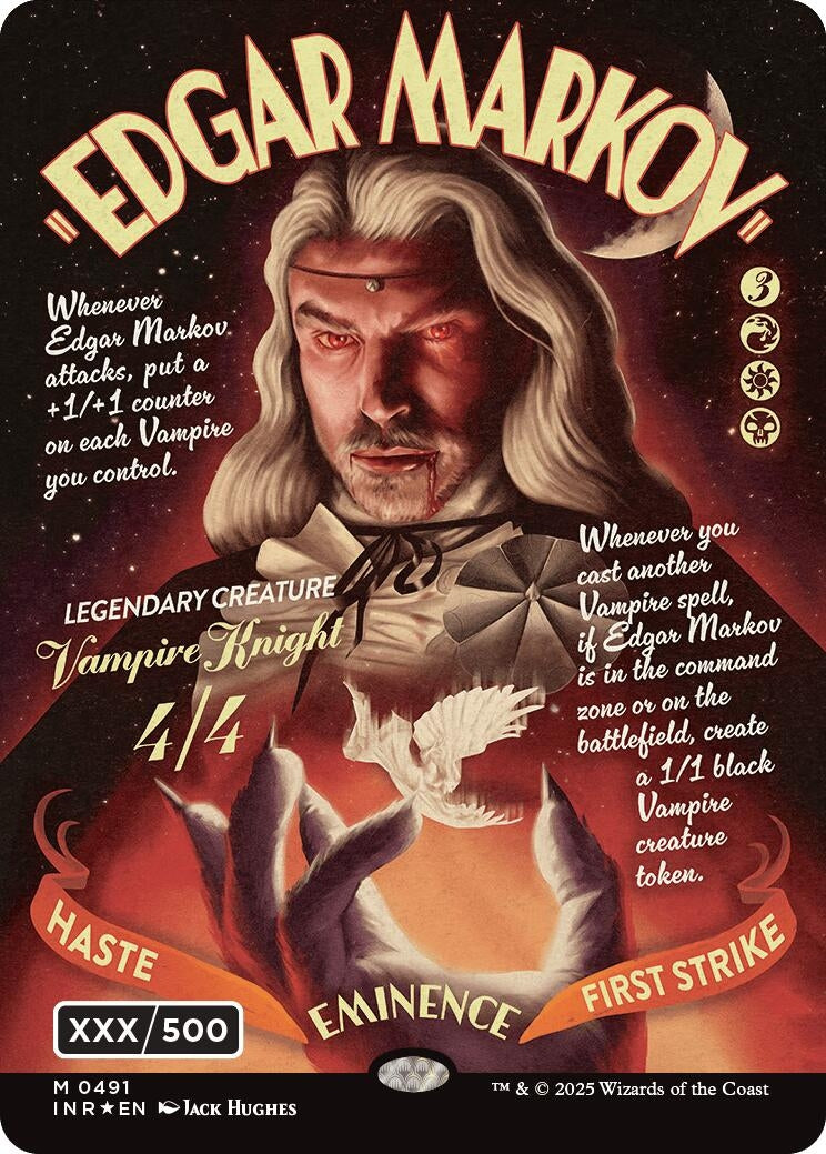 Image for Edgar Markov (Showcase) (Serial Numbered) (Double Rainbow Foil) (491) (Innistrad Remastered) - Magic: The Gathering
