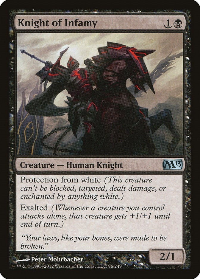 Image for Knight of Infamy (96) (Magic 2013 (M13)) (M13) - Magic: The Gathering