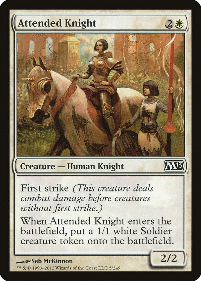 Image for Attended Knight (5) (Magic 2013 (M13)) (M13) - Magic: The Gathering