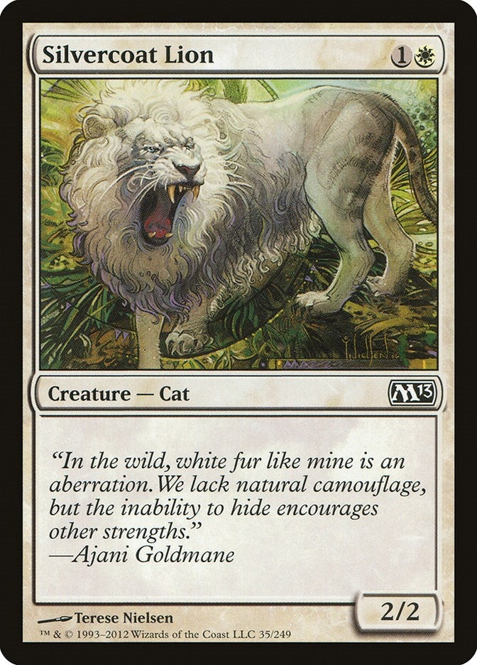 Image for Silvercoat Lion (35) (Magic 2013 (M13)) - Magic: The Gathering