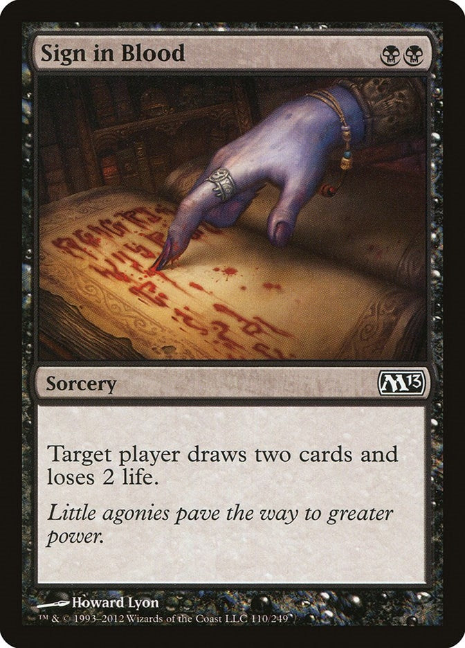 Sign in Blood (110) (Magic 2013 (M13))