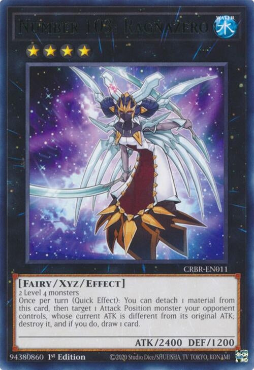 Image for Number 103: Ragnazero (CRBR-EN011) (Crossover Breakers) - YuGiOh
