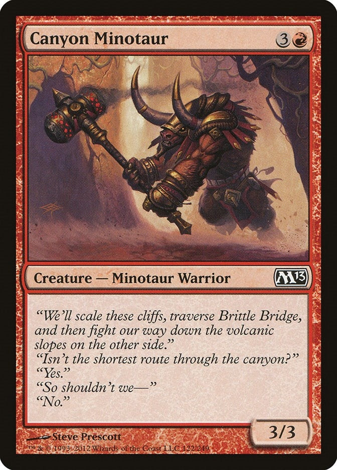 Image for Canyon Minotaur (122) (Magic 2013 (M13)) (M13) - Magic: The Gathering