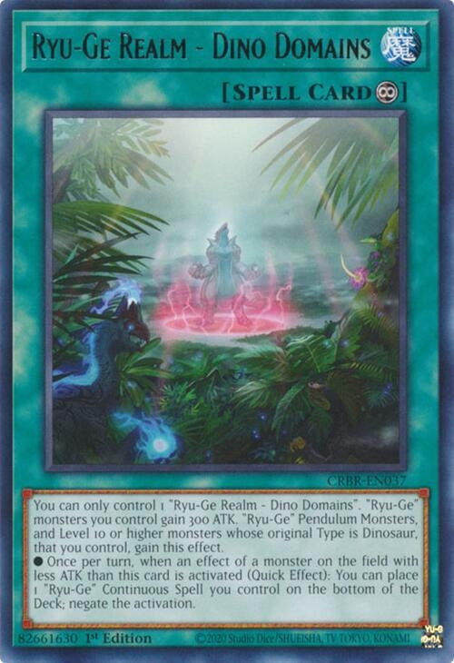 Image for Ryu-Ge Realm - Dino Domains (CRBR-EN037) (Crossover Breakers) - YuGiOh