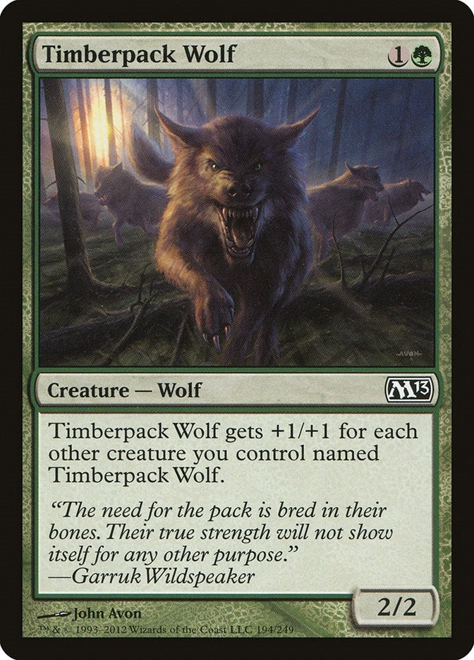 Image for Timberpack Wolf (194) (Magic 2013 (M13)) - Magic: The Gathering