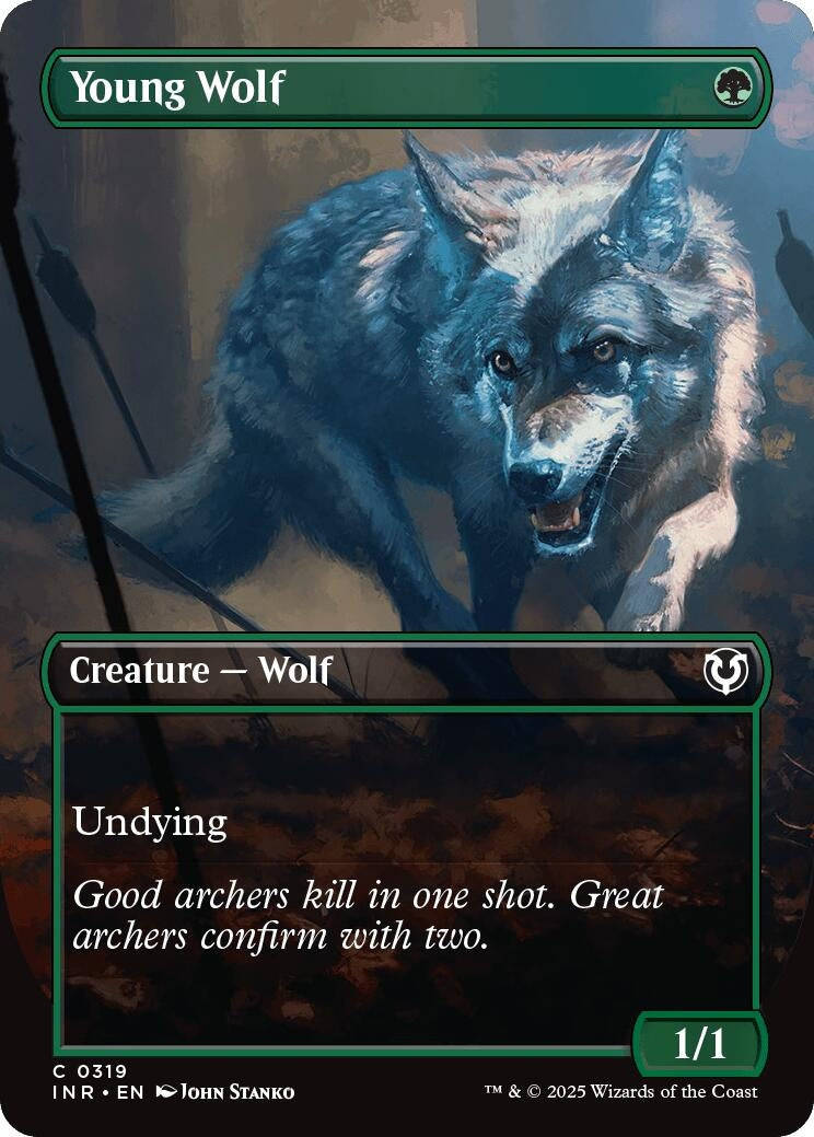 Image for Young Wolf (Borderless) (319) (Innistrad Remastered) - Magic: The Gathering