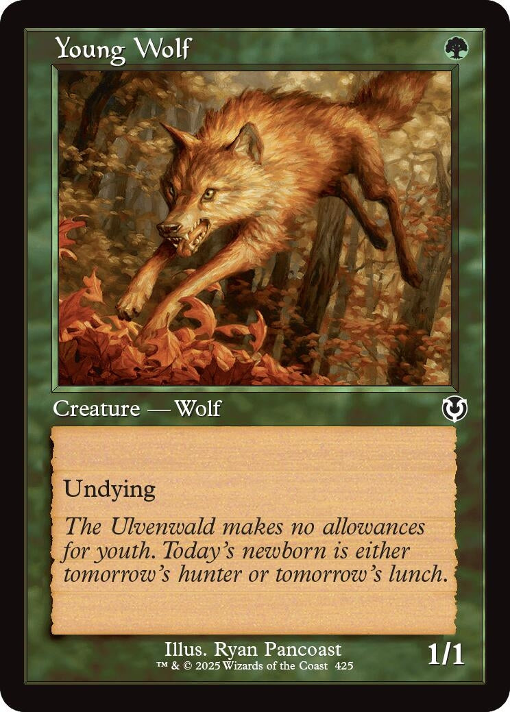 Image for Young Wolf (Retro Frame) (425) (Innistrad Remastered) - Magic: The Gathering