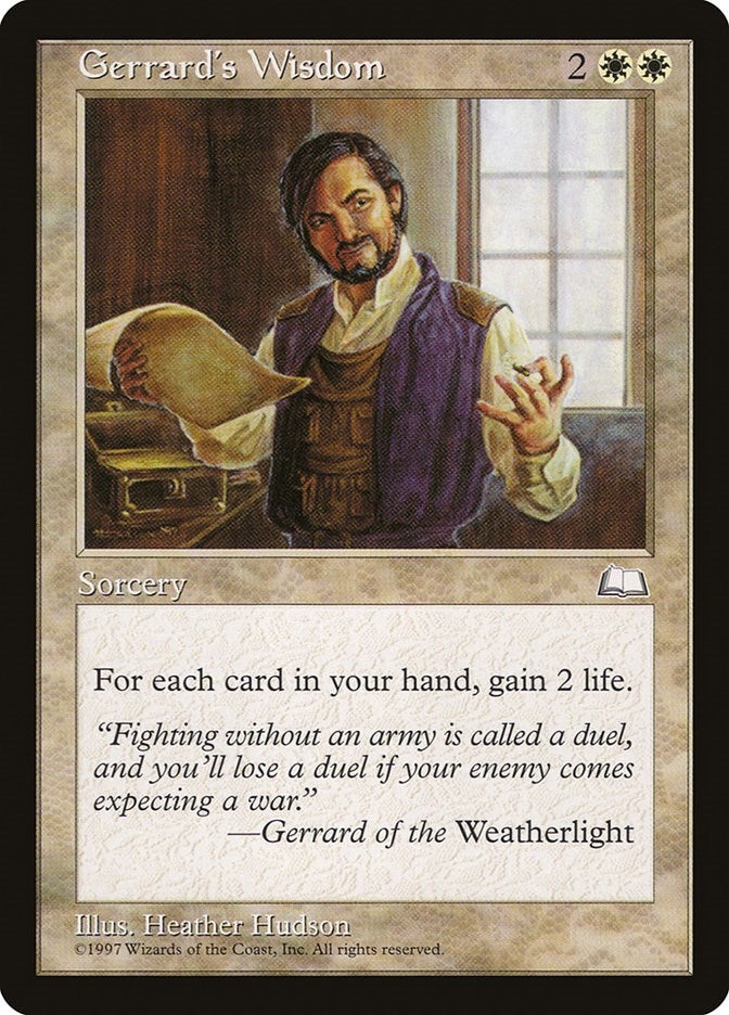 Image for Gerrard's Wisdom (Weatherlight) (WTH) - Magic: The Gathering