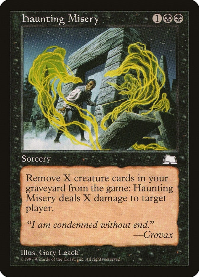 Image for Haunting Misery (Weatherlight) (WTH) - Magic: The Gathering