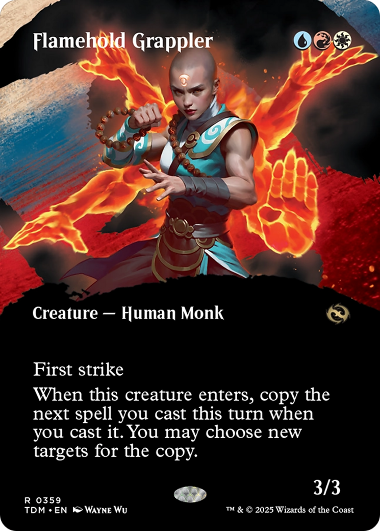 Flamehold Grappler (TDM-359) - Tarkir: Dragonstorm: (Showcase) (Borderless) Foil