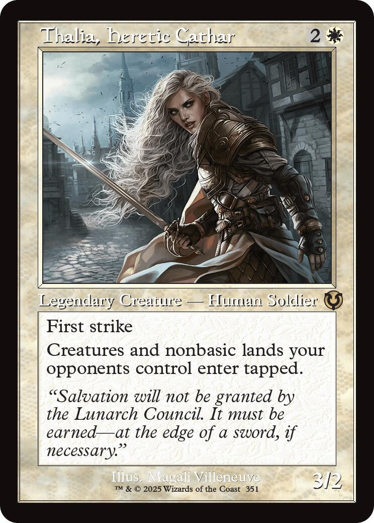Image for Thalia, Heretic Cathar (Retro Frame) (351) (Innistrad Remastered) - Magic: The Gathering