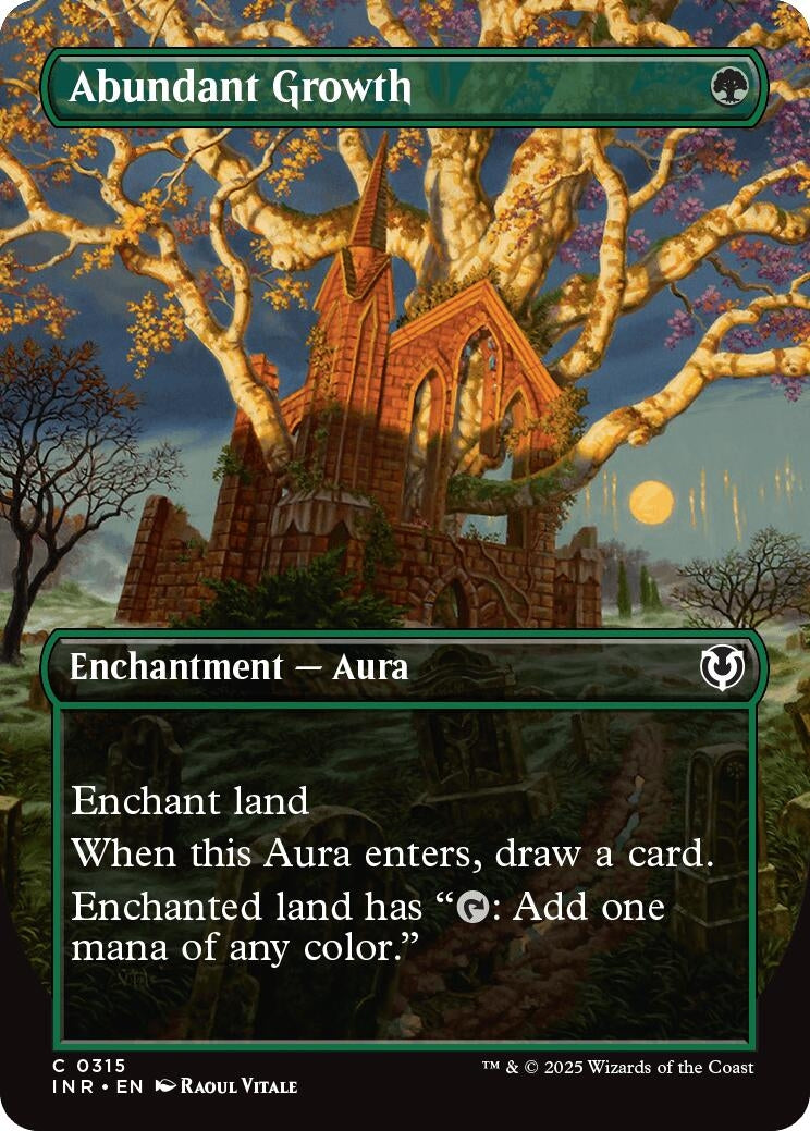 Image for Abundant Growth (Borderless) (315) (Innistrad Remastered) - Magic: The Gathering