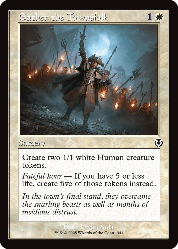 Image for Gather the Townsfolk (Retro Frame) (341) (Innistrad Remastered) - Magic: The Gathering