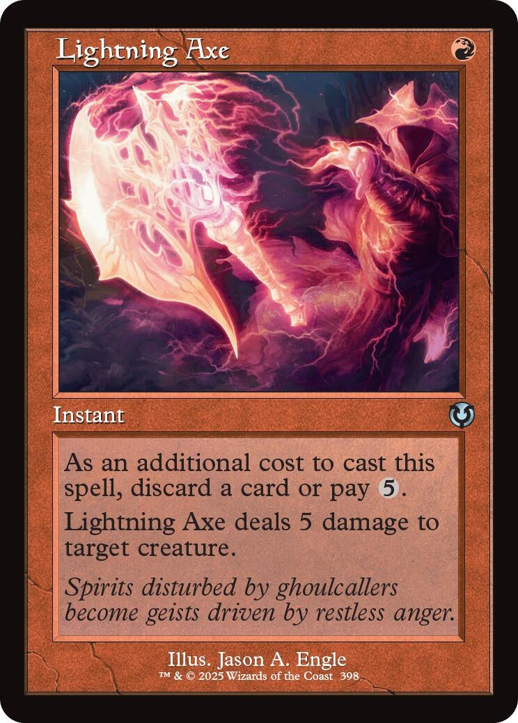 Image for Lightning Axe (Retro Frame) (398) (Innistrad Remastered) - Magic: The Gathering