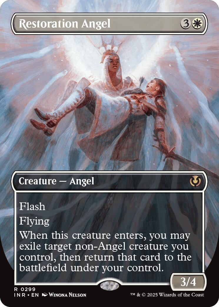Image for Restoration Angel (Borderless) (299) (Innistrad Remastered) - Magic: The Gathering