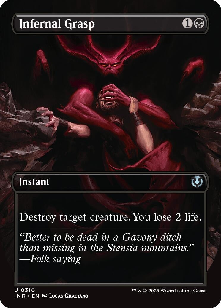 Image for Infernal Grasp (Borderless) (310) (Innistrad Remastered) - Magic: The Gathering