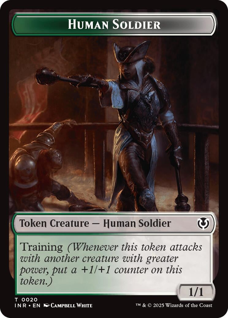 Image for Human Soldier (0020) // Emblem - Tamiyo, Field Researcher Double-Sided Token (20 // 26) (Innistrad Remastered) - Magic: The Gathering