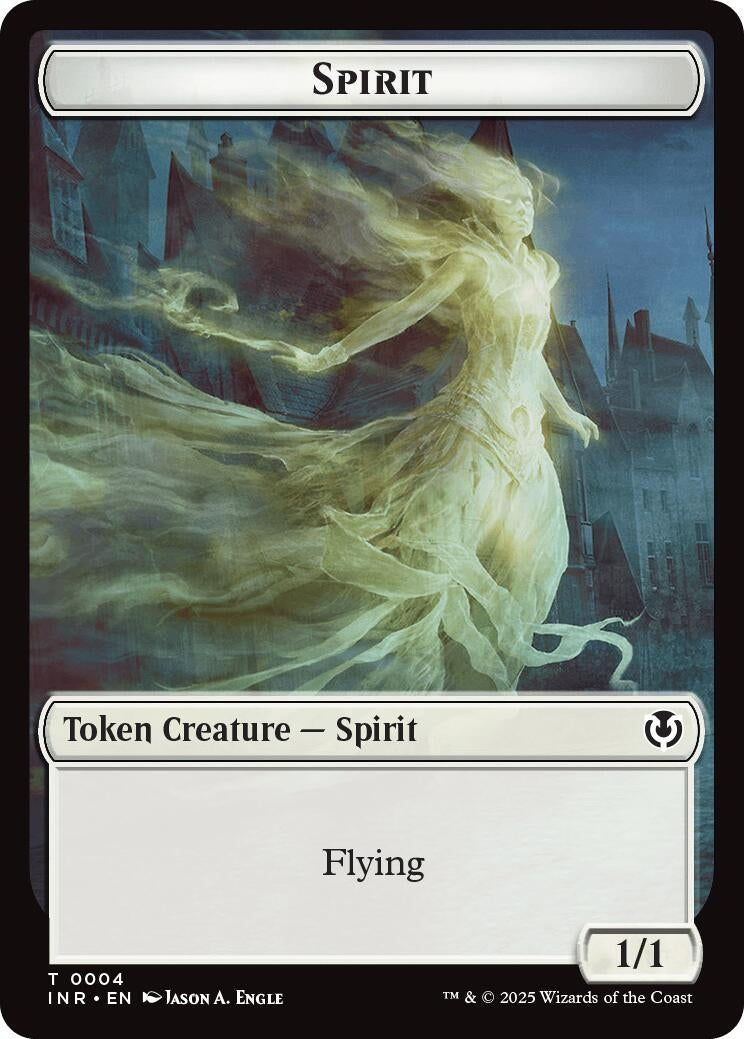 Image for Spirit // Human (0002) Double-Sided Token (2 // 4) (Innistrad Remastered) - Magic: The Gathering