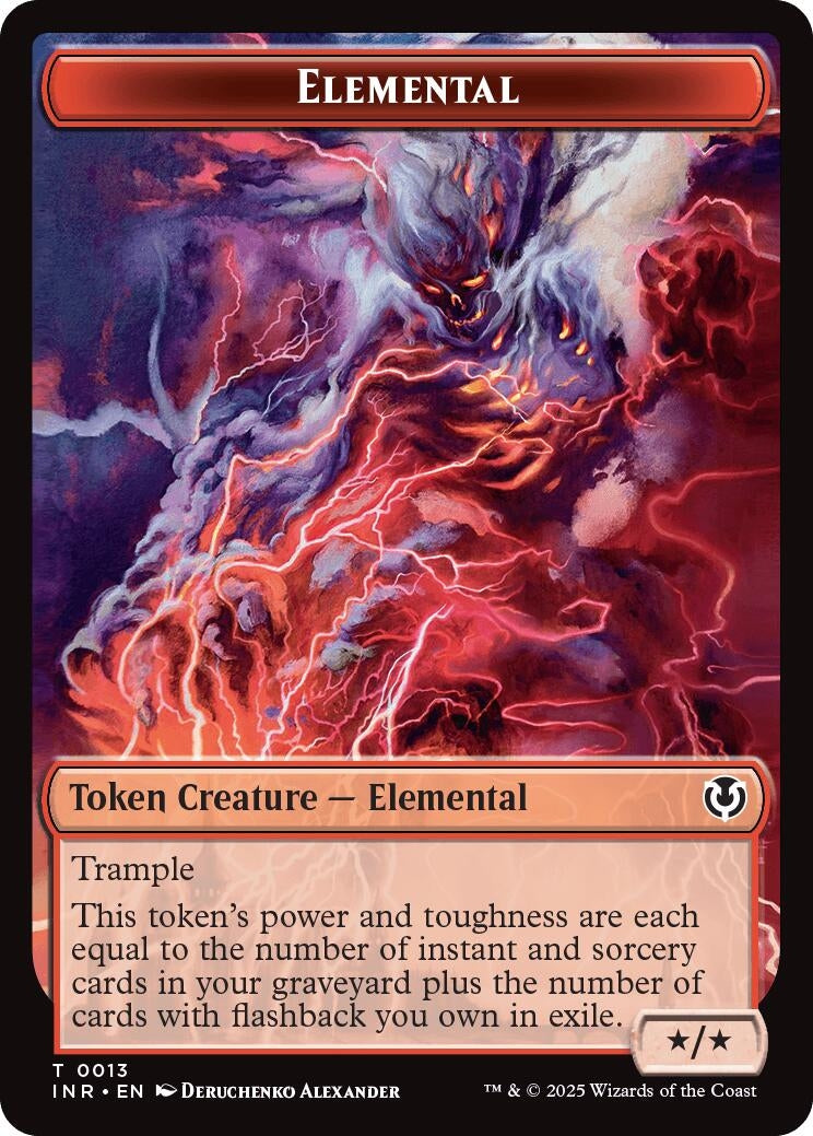 Image for Elemental // Human (0014) Double-Sided Token (13 // 14) (Innistrad Remastered) - Magic: The Gathering