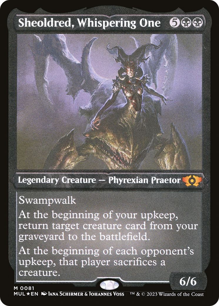 Sheoldred, Whispering One (Foil Etched) (MUL-081) - Multiverse Legends Foil
