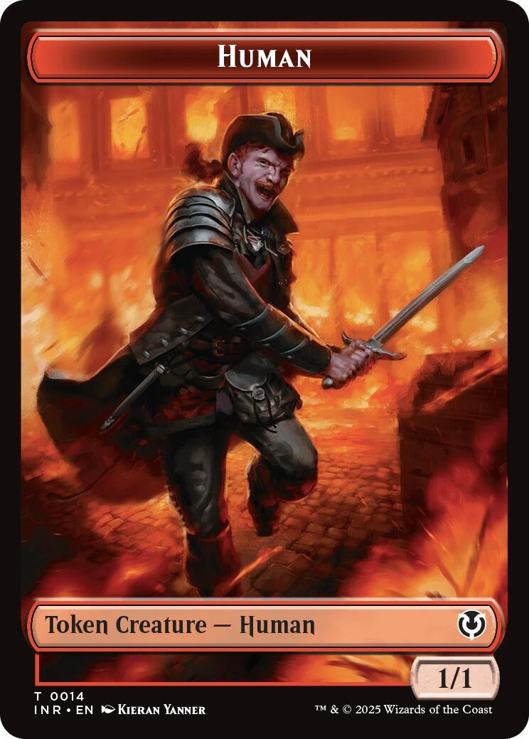 Image for Human (0014) // Emblem - Chandra, Dressed to Kill Double-Sided Token (14 // 24) (Innistrad Remastered) - Magic: The Gathering