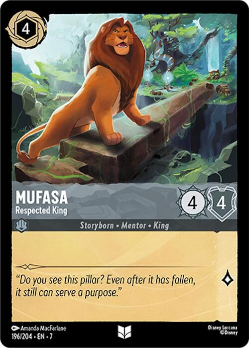 Image for Mufasa - Respected King (196/204) (Archazia's Island) - Disney Lorcana