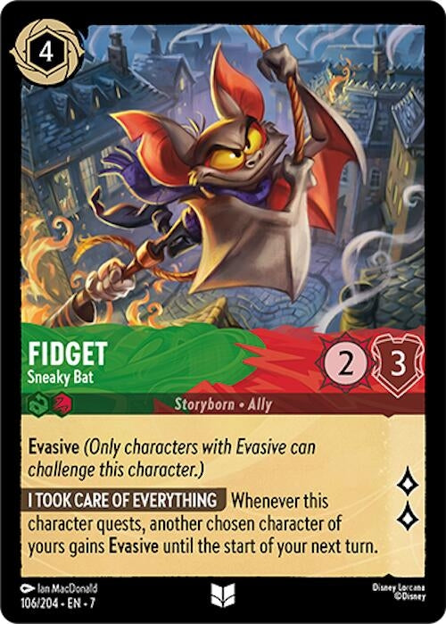 Fidget - Sneaky Bat (106/204) (Archazia's Island)