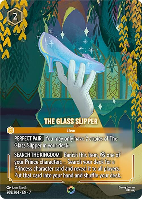 Image for The Glass Slipper (Enchanted) (208/204) (Archazia's Island) - Disney Lorcana