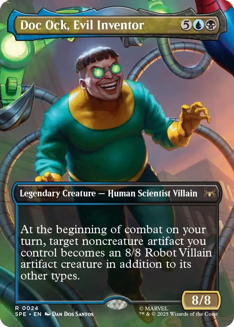 Image for Doc Ock, Evil Inventor (Borderless) (24) (Marvel's Spider-Man: Eternal-Legal) - Magic: The Gathering