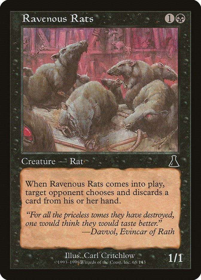 Image for Ravenous Rats (68) (Urza's Destiny) - Magic: The Gathering