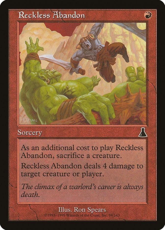 Image for Reckless Abandon (94) (Urza's Destiny) - Magic: The Gathering