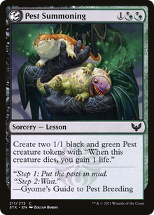 Pest Summoning (STX-211) - Strixhaven: School of Mages: (lesson)