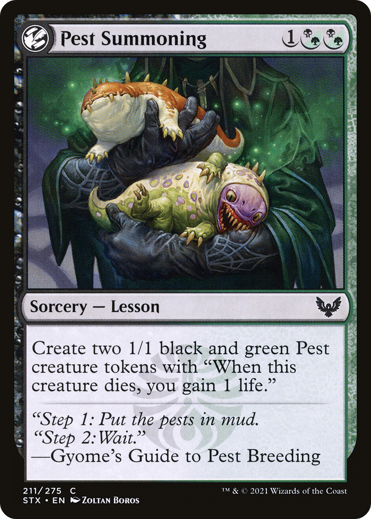 Pest Summoning (STX-211) - Strixhaven: School of Mages: (lesson)